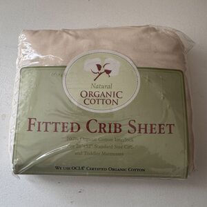 Natural Organic Cotton Ivory Standard Fitted Crib Sheet 28"x52" One NEW